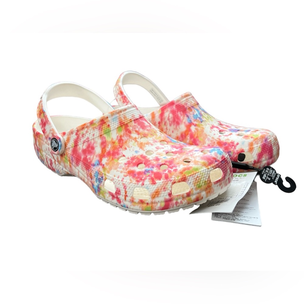 NWT Crocs Unisex Adult Classic Lined Tie-Dye Clog Women’s 11 Men’s 9